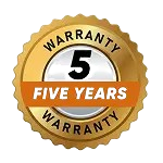 5 years warranty